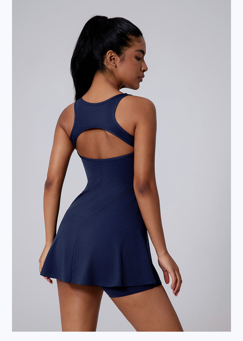 Women’s Hollow Back Tennis Dress – Pockets & Removable Pads | Xyloflex – Stylish Women’s Activewear