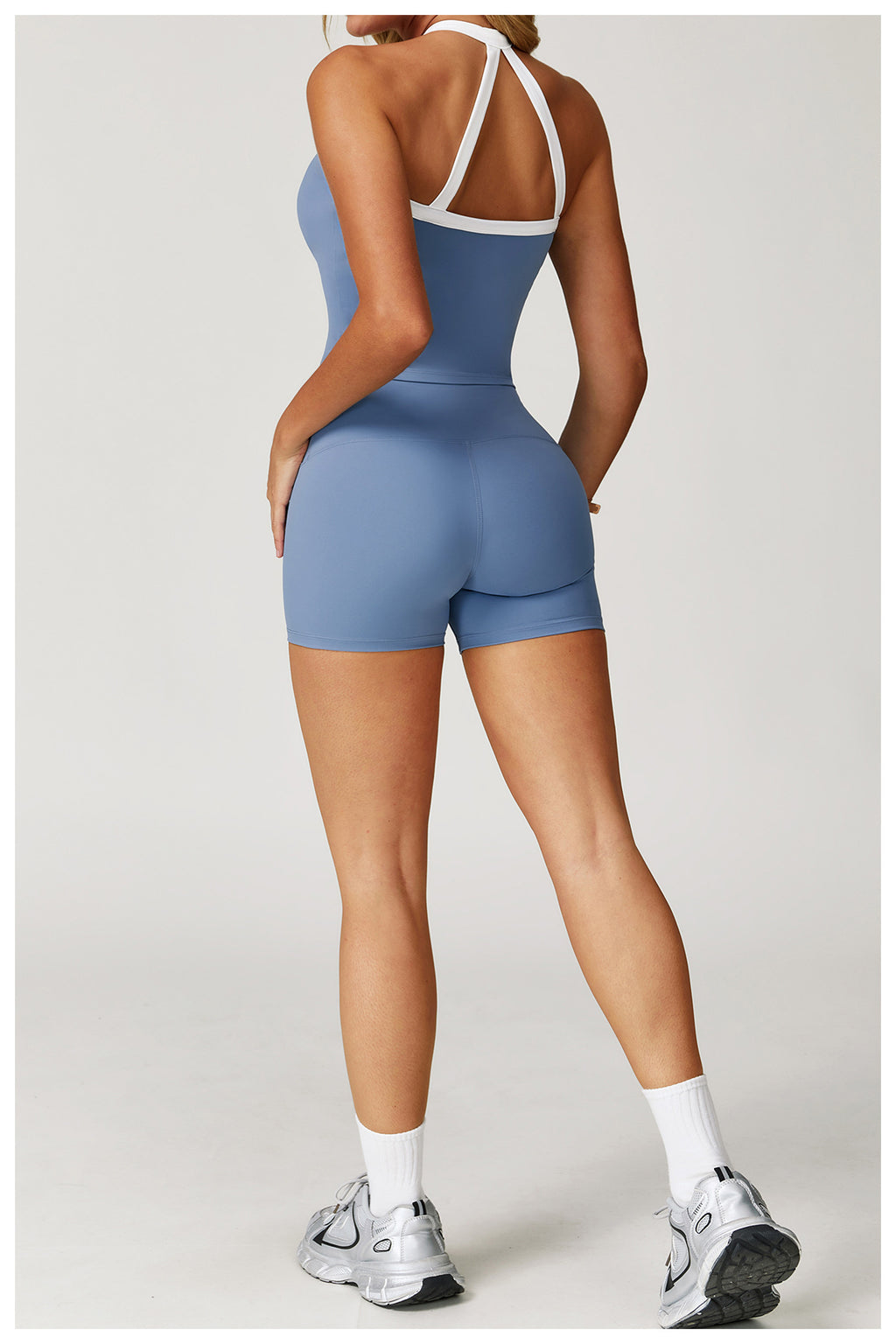 Women’s 2PCS Color Block Activewear Set – Cross-Back Gym Look | Xyloflex – Stylish Women’s Activewear