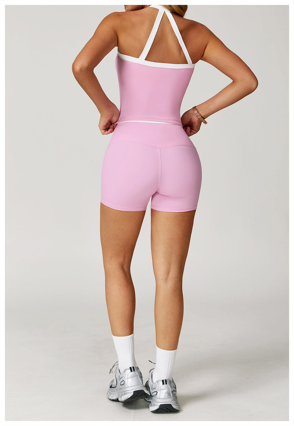 Women’s 2PCS Color Block Activewear Set – Cross-Back Gym Look | Xyloflex – Stylish Women’s Activewear