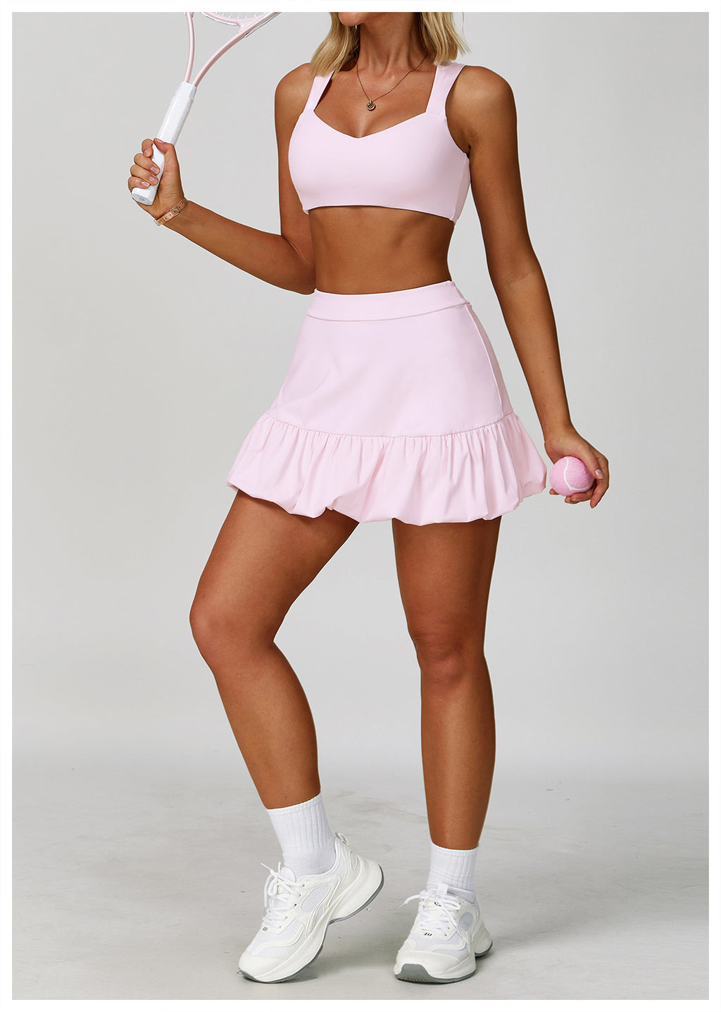 2PCS Women’s Tennis Skirt Set – Cut-Out Backless Top | Xyloflex – Stylish Women’s Activewear