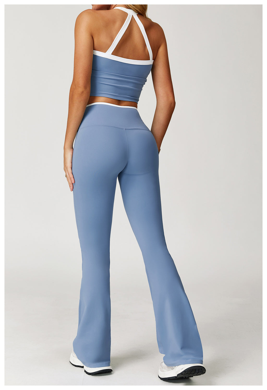 Women’s 2PCS Color Block Activewear Set – Cross-Back Gym Look | Xyloflex – Stylish Women’s Activewear